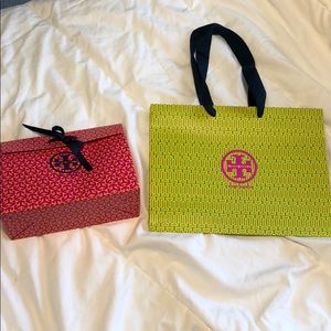 Tory Burch shopping bag and box